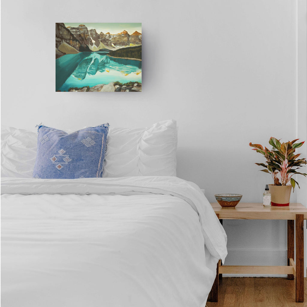 Where the lake meets mountains (50cm x 40cm)