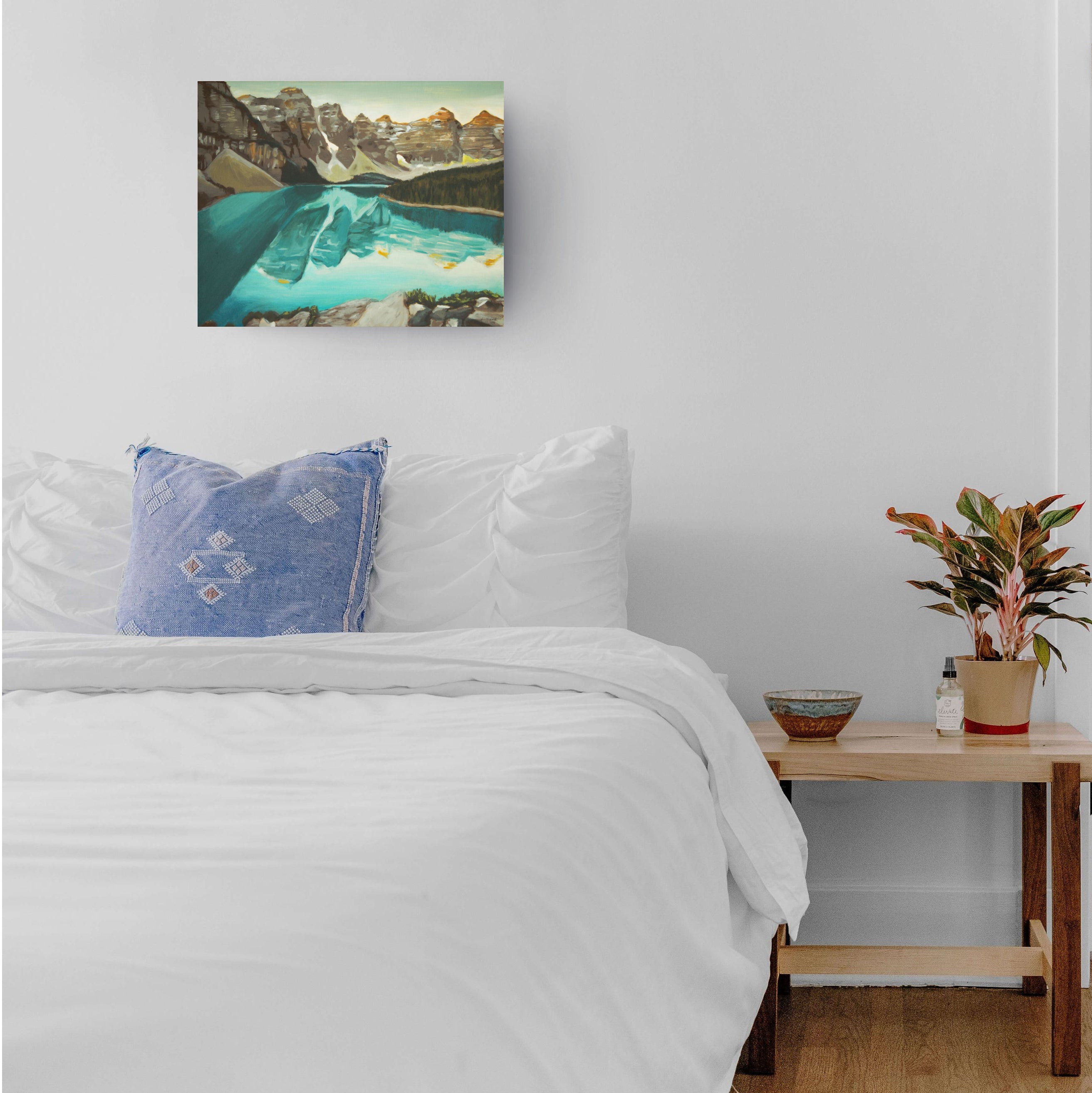 Where the lake meets mountains (50cm x 40cm)