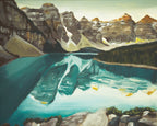 Where the lake meets mountains (50cm x 40cm)